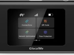 GlocalMe Mini Turbo 4G LTE Mobile Hotspot Device, No SIM Card Needed, Portable WiFi Hotspot for Travel in 200+ Countries, Smart Local Network Auto-Selection, Pocket WiFi with Global 1GB Data