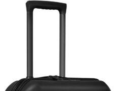Traveler’s Choice Pagosa Indestructible Hardshell Expandable Spinner Luggage, Black, Carry-on
