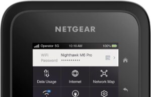 NETGEAR Nighthawk M6 Pro Mobile Hotspot 5G mmWave, 8Gbps, Unlocked,AT&T, T-Mobile,Verizon International Roaming 125 Countries,WiFi 6E,Portable Device with touch control, Modem Wireless Router(MR6550)