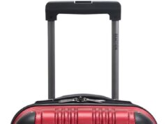 Kenneth Cole REACTION Out of Bounds Lightweight Hardshell 4-Wheel Spinner Luggage, Scarlet Red, 20-Inch Carry On