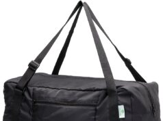 HOLYLUCK Foldable Travel Duffel Bag For Women & Men Luggage Great for Gym (black) One_Size