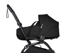 BABYZEN YOYO2 Frame + Bassinet, Black – Includes Thick Double Mattress, Ventilated Shell & Canopy
