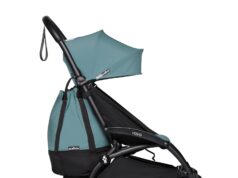 BABYZEN YOYO2 Stroller + YOYO Bag – Includes Black Frame, Aqua Seat Cushion, Aqua Canopy, Aqua YOYO Bag, Wheel Base & Hooks – Suitable for Children Up to 48.5 Lbs