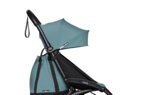 BABYZEN YOYO2 Stroller + YOYO Bag – Includes Black Frame, Aqua Seat Cushion, Aqua Canopy, Aqua YOYO Bag, Wheel Base & Hooks – Suitable for Children Up to 48.5 Lbs