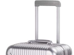 TRAVELKING All Aluminum Carry On Luggage with TSA Locks Fashion Cool Metal Hard Shell Spinner Suitcase (Silver, 20 Inch)…