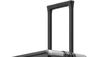 LEVEL8 Zipperless Carry On Suitcase Airline Approved with Aluminum Frame, Lightweight Hard Shell Luggage with Spinner Wheels, Metal Travel Luggage with Double Tsa Locks, 20 Inch, Black