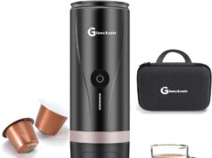 Portable Electric Espresso Machine with 3-4 Min Self-Heating Rechargeable Coffee Maker, 20 Bar Pressure Compatible with NS Capsule & Ground Coffee for Travel, Camping, Office, Home