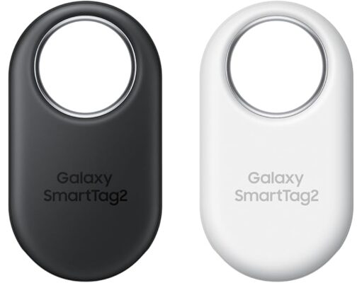 Samsung SmartTag2 (2023) Bluetooth + UWB, IP67 Water and Dust Resistant, Findable via App, 1.5 Year Battery Life (4-Pack) – Black/White