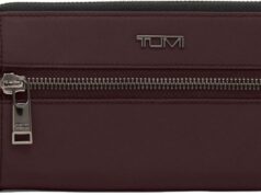 TUMI – Voyageur Zip-Around Continental – Durable Cash & Card Holder – Aesthetic Travel Wallet for Women – Gift Box Included – Deep Plum