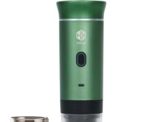 Portable Espresso Machine, Car Coffee Maker Self-Heating with Type-C, Compatible with Ground Coffee & NS Capsule for Travel, RV, Hiking, Camping, Office (Foliage Green)