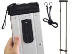 Extra Small Carrying Cart for Hand Luggage, Loadable 22lbs Folding Hand Truck Mini, Stainless Steel 2lbs, Foldable Retractable Roll Luggage Cart with 2 Wheels