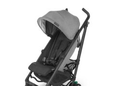 UPPAbaby G-Luxe Umbrella Stroller/Lightweight Design for Easy Travel/One-Step Fold + Recline/XL Basket + Canopy/Cup Holder Included/Greyson (Charcoal Mélange/Carbon Frame)