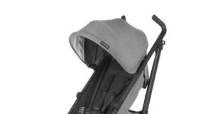 UPPAbaby G-Luxe Umbrella Stroller/Lightweight Design for Easy Travel/One-Step Fold + Recline/XL Basket + Canopy/Cup Holder Included/Greyson (Charcoal Mélange/Carbon Frame)