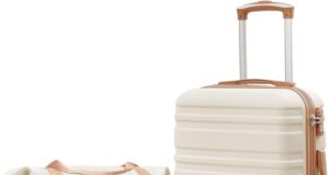 Coolife Suitcase Set 3 Piece Carry On Hardside Luggage with TSA Lock Spinner Wheels (White, S(20in))