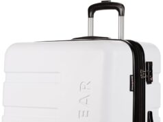 SwissGear 7366 Hardside Expandable Luggage with Spinner Wheels, White, Checked-Large 27-Inch