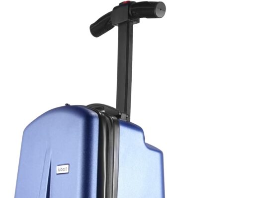 iubest Scooter Luggage Carry On Scooter Suitcase for Kids Age 4-15, Detachable & Foldable 4 in 1 Kids Suitcase, Multifunctional Ride On Travel Trolley Scooter Combo-Blue