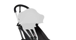 BABYZEN YOYO2 Stroller Frame, White – Includes 5-Point Harness, Multi-Position Reclining Backrest, Canopy Extensions, Padded Shoulder Strap & Protective Storage Bag