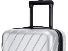 BAGSMART Carry On Luggage 22x14x9 Airline Approved With TSA Lock, 1OO% Polycarbonate Hardside Luggage with Spinner Wheels,Durable Hard Shell Carry On Suitcase 20 inch Silver
