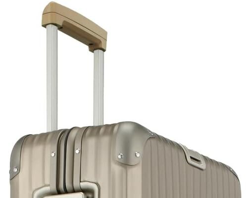 Rimowa Topas Titanium Aluminium IATA Luggage 20in Inch Spinner Multiwheel 32L Suitcase,telescoping handle, Light Bronze