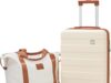 imiomo Carry on Luggage, 20 IN Carry-on Suitcase with Spinner Wheels, Hardside 3PCS Set Lightweight Rolling Travel Luggage with TSA Lock(20″/Beige)