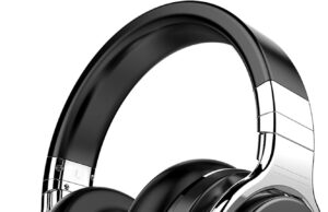 Silensys E7 Active Noise Cancelling Headphones Bluetooth Headphones with Microphone Deep Bass Wireless Headphones Over Ear, Comfortable Protein Earpads, 30 Hours Playtime for Travel/Work, Black