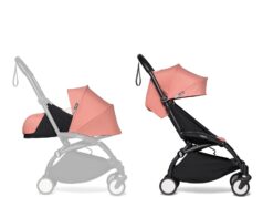 BABYZEN YOYO2 Stroller & 0+ Newborn Pack – Includes Black Frame, Ginger 6+ Color Pack & Ginger 0+ Newborn Pack – Suitable for Children Up to 48.5 Pounds