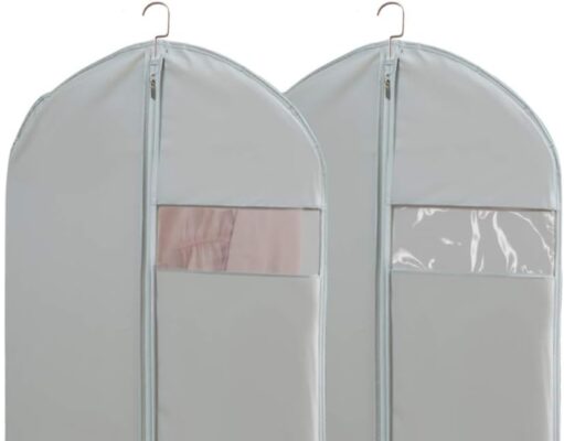 Dress Bags for Gowns Long, 65” Long Dress Clear Garment Bag(Set of 2, 23.3” X 65”)