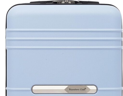 Travelers Club Richmond Spinner Luggage, Blue, Carry-On 20-Inch