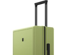 LEVEL8 Carry on Luggage Airline Approved with Spinner Wheels, 20 inch, Lightweight Luminous Textured Travel Luggage, Tsa Lock Cabin Luggage, For Women, 20-Inch Carry-On, Pickle Green