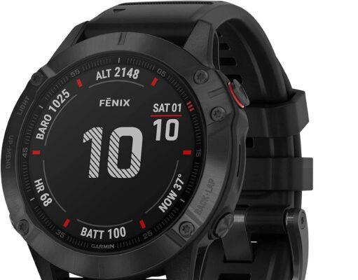 Garmin Fenix 6 Pro, Premium Multisport GPS Watch, Features Mapping, Music, Grade-Adjusted Pace Guidance and Pulse Ox Sensors, Black (Renewed)