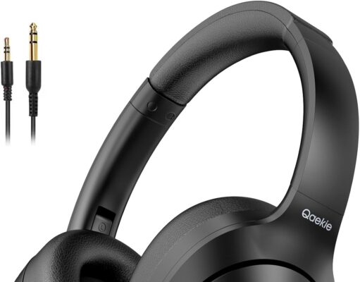 Active Noise Cancelling Headphones – Upgraded Deep Bass Wireless Over Ear Bluetooth Headphones, 80H Playtime Noise Canceling Headphones, Comfort fit, Crystal Clear Calls for Travel/Home/Office