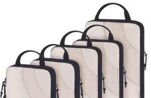 BAGSMART Compression Packing Cubes, 6 Set/4 Set/2 Set Travel Packing Cubes for Carry on Suitcases, Compression Suitcase Organizers Bag Set & Travel Cubes for Luggage, Lightweight Packing Organizers