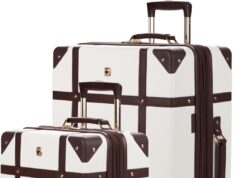 SwissGear 7739 Hardside Luggage Trunk with Spinner Wheels, White, 2-Piece Set (19/26)