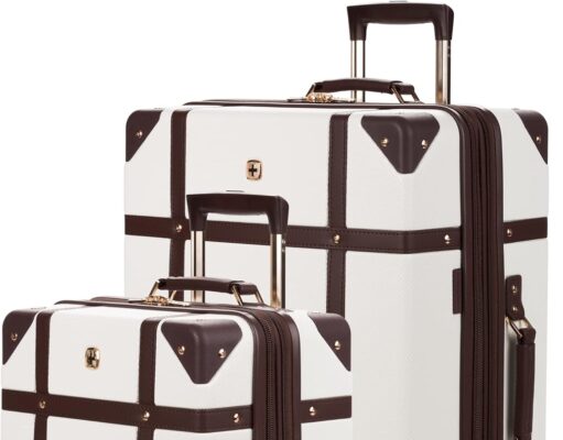 SwissGear 7739 Hardside Luggage Trunk with Spinner Wheels, White, 2-Piece Set (19/26)