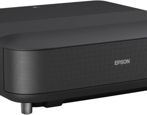 Epson EpiqVision Ultra LS650 Ultra Short Throw 3-Chip 3LCD Smart Streaming Laser Projector, 4K PRO-UHD, HDR, 3,600 Lumens, up to 120″, Epson Setting Assistant, Android TV, Sound by Yamaha – Black