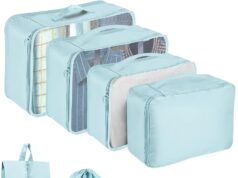 Packing Cubes for Travel – 8 Set Luggage Organizer Bags for Family, Mesh Breathable Travel Essentials Bags Set Durable Travel Packing Cubes for Suitcases