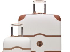 DELSEY Paris Chatelet Air 2.0 Hardside Luggage with Spinner Wheels, Angora, 3 Piece Set (19/28/Crossbody)