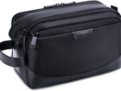 BAGSMART Toiletry Bag for Men, Large Travel Toiletry Organizer, Dopp Kit Water-resistant Shaving Bag for Toiletries Accessories – Black