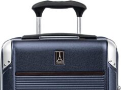 Travelpro Platinum Elite Hardside Expandable Carry on Luggage, 8 Wheel Spinner, TSA Lock, Hard Shell Polycarbonate Suitcase, True Navy Blue, Carry on 21-Inch