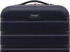 Wrangler Hardside Carry-On Spinner Luggage, Navy Blue, 20-Inch