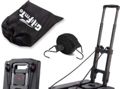 Folding Hand Truck, Lightweight Hand Truck Dolly Foldable,Luggage cart with 4 Rotate Wheels, Utility Cart with Adjustable Handle,Collapsible Dolly for Moving Travel Shopping Airport Office