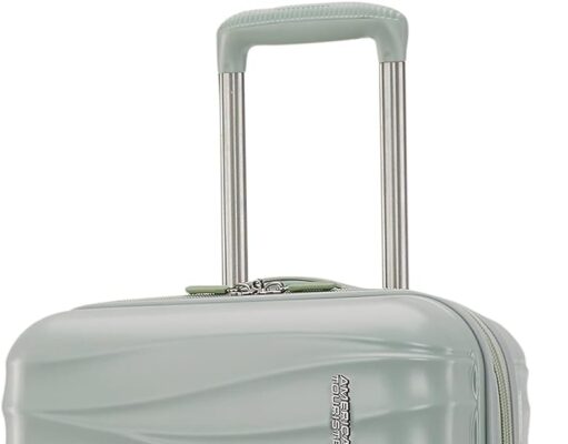 American Tourister Cascade Hardside Expandable Luggage Wheels, Sage Green, 20-Inch Spinner