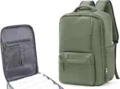 VGCUB Travel Essentials Backpack for Women Men,Laptop Carry on Backpack with Laptop Compartment,Waterproof Work Personal Item Size Backpack with USB Charging Port,Dark Green