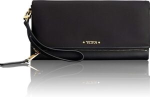 TUMI – Voyageur Travel Wallet – Wristlet Wallet with Passport, Cash & Card Holders – Zipper Wallet for Women – With Gift Box – Black