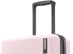 AMERICAN TOURISTER Stratum XLT Expandable Hardside Luggage with Spinner Wheels, Pink Blush, Carry-On 21-Inch
