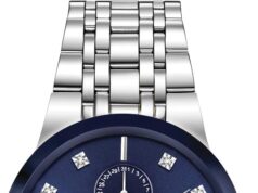 Bulova Men’s Multi-Function 3-Hand Quartz Watch with Diamond Dial, Edge to Edge Crystal
