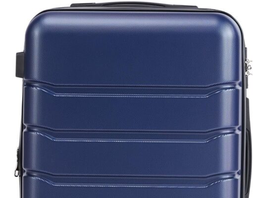 OLIXIS 20-Inch Hardside Luggage with 4 Double Spinner Wheels, Expandable and TSA Lock, Hard Shell Lightweight Roller Suitcase, Blue