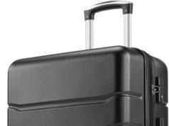 Sweetcrispy 20 inch Carry on Luggage, Hard Shell ABS Suitcase with Double Spinner Wheels, Lightweight Expandable Rolling Luggage with TSA Lock