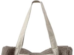 MIJARES Travel Duffel Bags for Women, Lambswool Gym Bag Dance Bag Weekender Bag Spend The Night Bag Carry On Duffel Bag (Pink), Khaki