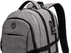 SHRRADOO Travel Laptop Backpack, Business Anti Theft Slim Durable Laptops Backpack with USB Charging Port, College High School Computer Bag for Men Women Fits 16.3 Inch Notebook